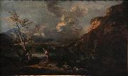 Salvator Rosa Landscape with Tobit and the angel Sweden oil painting artist
